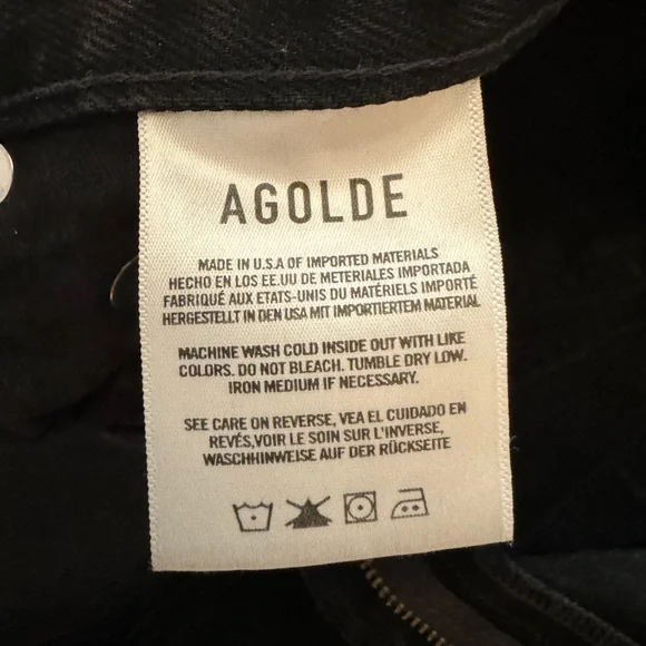 Agolde Cherie High Rise Straight Denim Jeans Distortion Size 24 - Picture 10 of 16